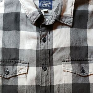 J. Crew Black and White Casual Button Down Shirt L